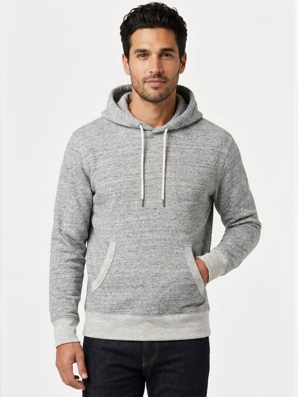 Madewell Heather Gray Hooded Sweatshirt Medium